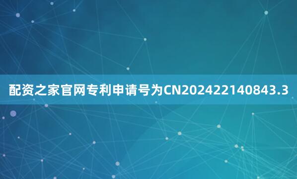 配资之家官网专利申请号为CN202422140843.3
